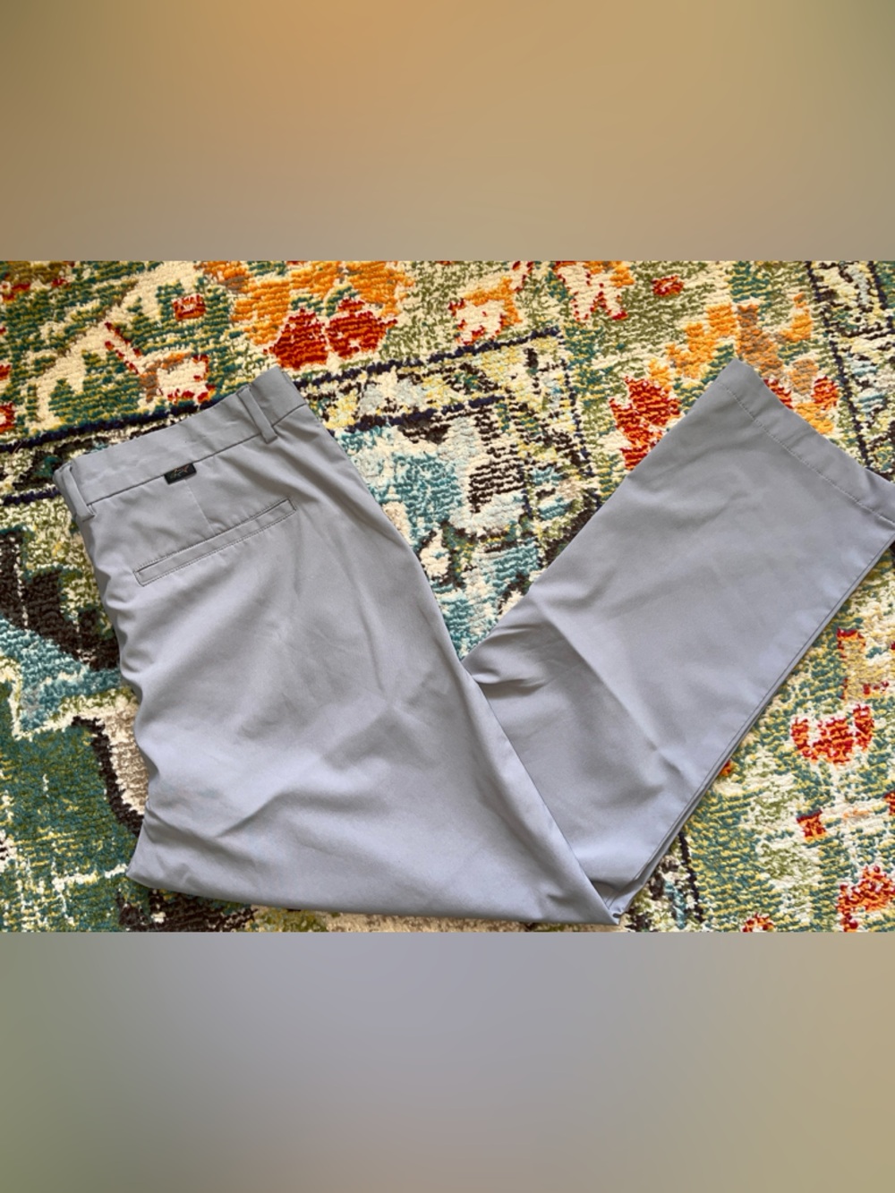 Greg Norman 34x28 Gray Polyester Flat Frnt Golf Pants Great Men’s Mint